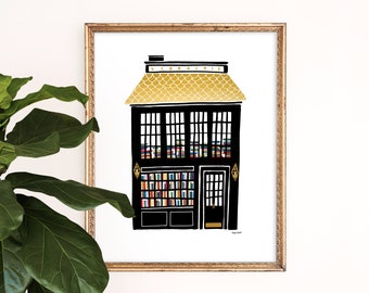 La Librairie Art Print | Paris Bookstore | French Wall Art | France Home Decor | Parisian Poster | Minimalist Illustration | Giclee Poster