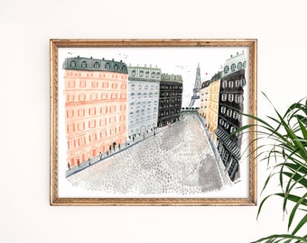 We'll Always Have Paris Art Print | France Wall Art | Paris City Watercolor | French Poster | Giclee | Gouache Painting | Gallery Wall Set