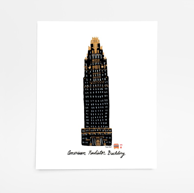 American Radiator Building Model American Radiator Building Art Print | NYC Architecture | Art Deco Wall ...