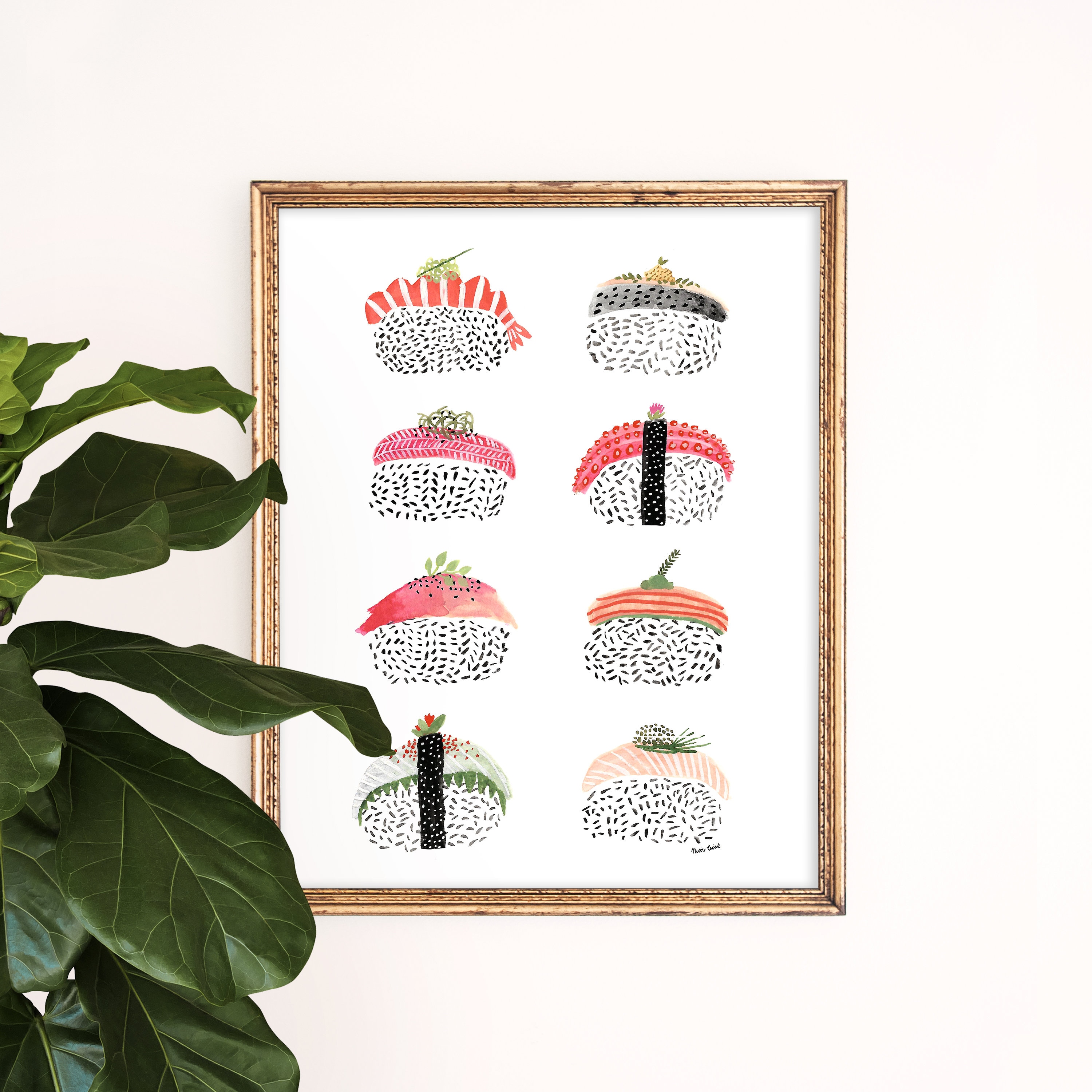Sushi Lovers Gift, Sushi Guide Illustration, Vintage Style, Illustration  Art Print, Home Decor, Foodie, Poster, Japanese Food, Gift Idea
