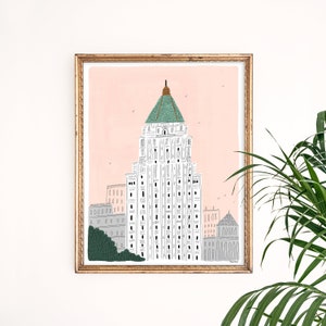 Carlyle Hotel Art Print | New York City | Central Park Art | New York Skyline | NYC Wall Art | NYC Watercolor | Gallery Wall | Illustration