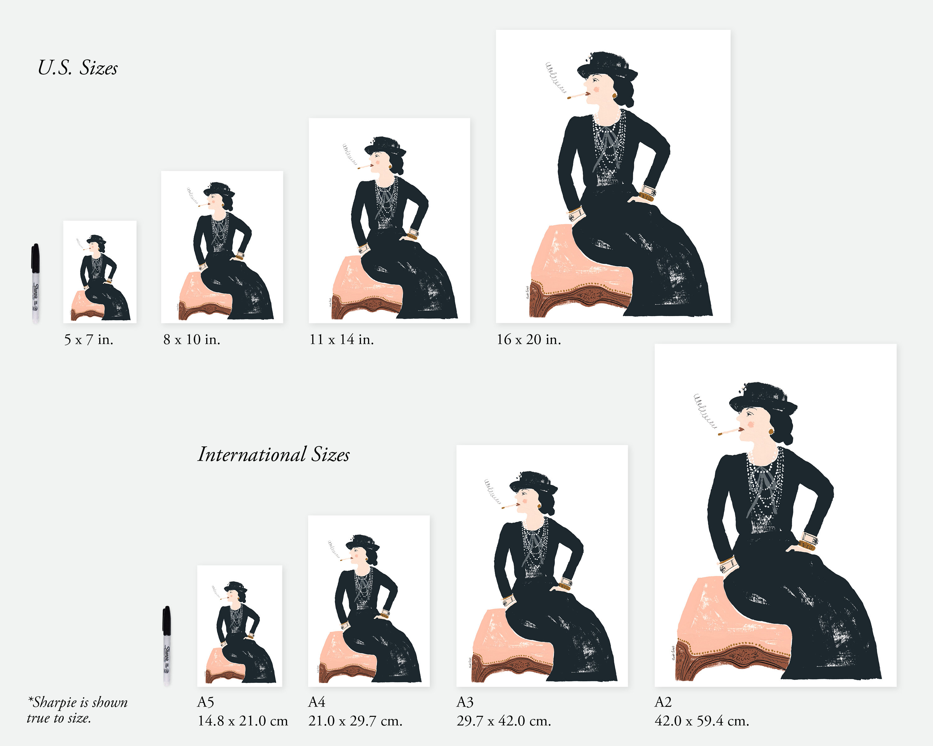 Coco Chanel Art Print | Chanel Wall Art | Paris France Home Decor