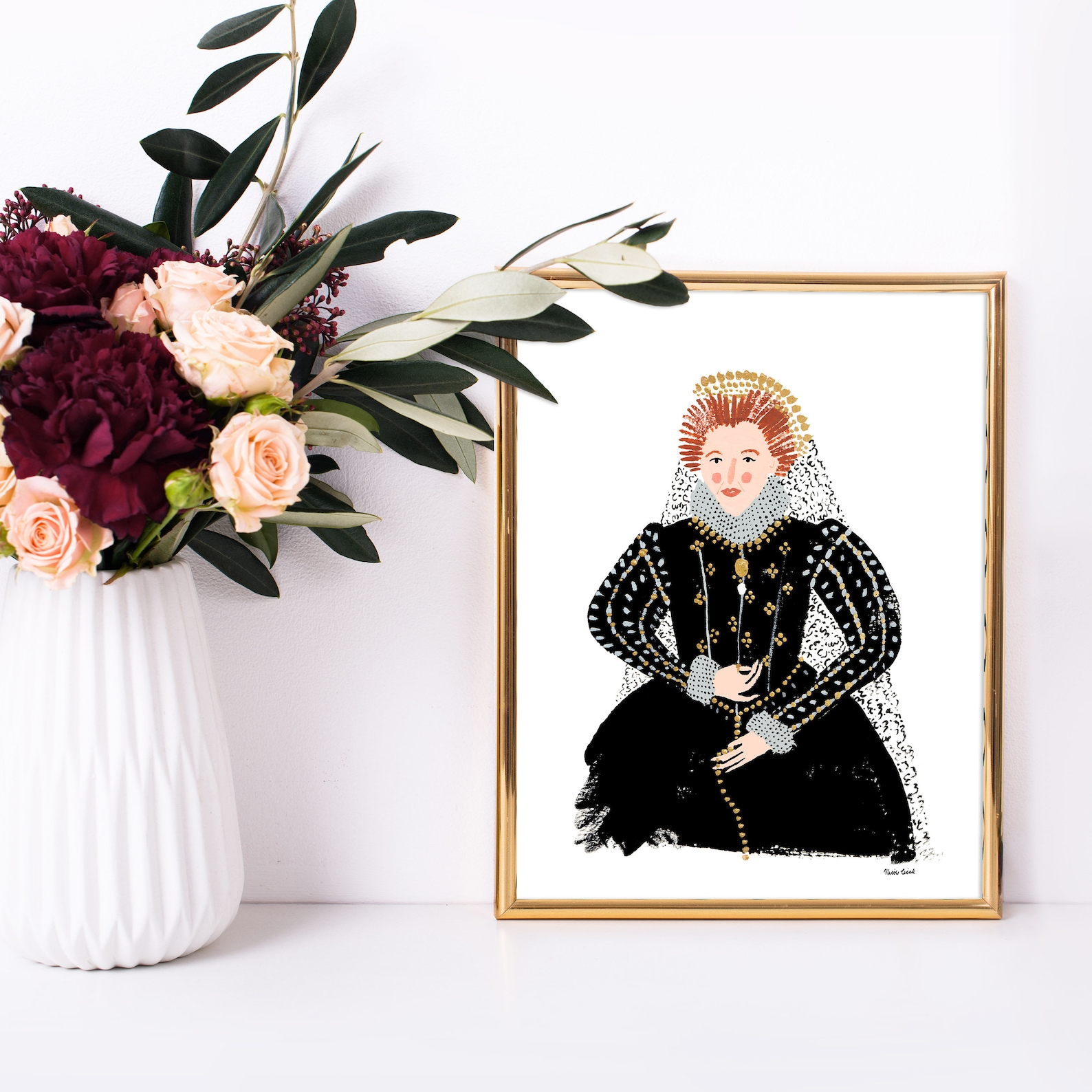Queen Elizabeth I Art Print England Monarchy Wall Decor Etsy