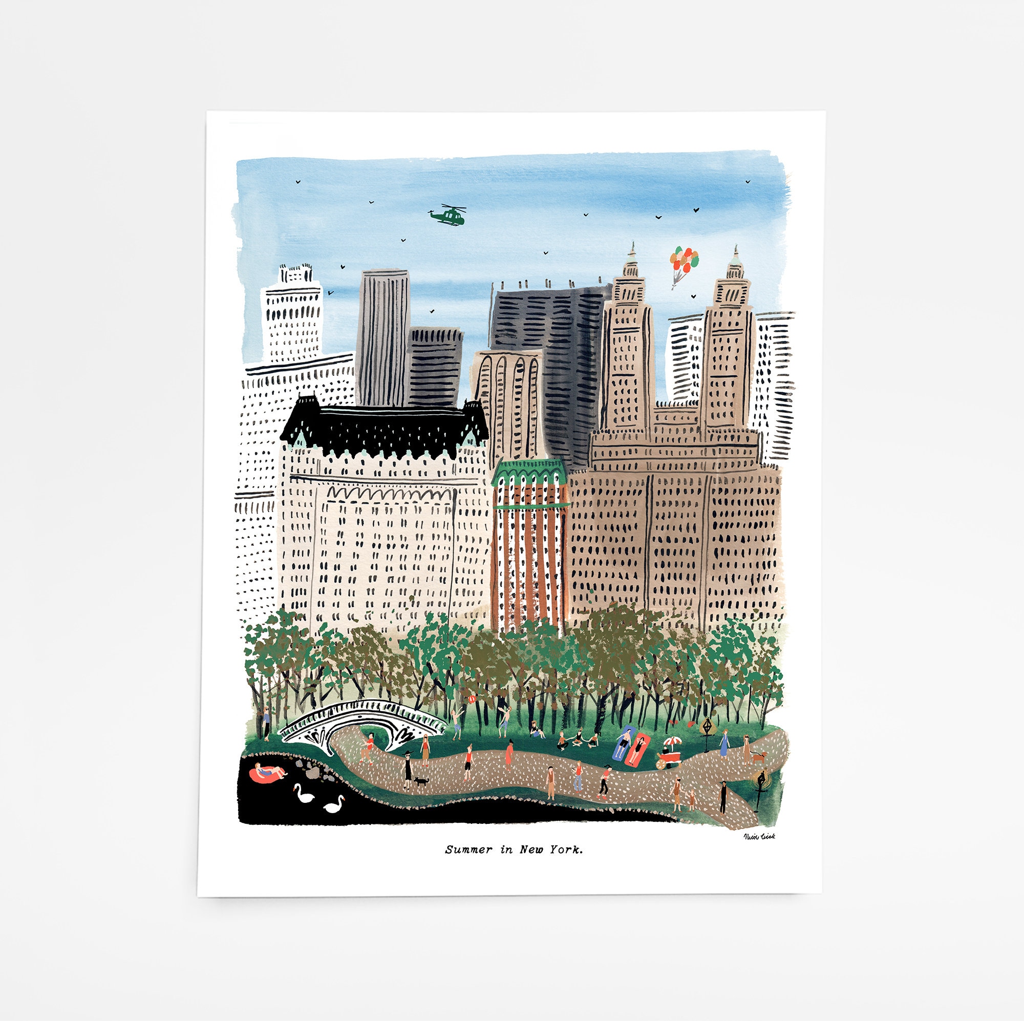 絵画 VERRIER NEWYORK CITY IN THE PALM OF YOUR New York City In The Palm Of Your Hand – VERRIER HANDCRAFTED