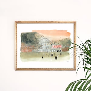 Garden Party Art Print | Watercolor Sketchbook Art | Gouache Home Decor | Nature Wall Art | Gallery Wall Set | Children&#39;s Nursery Giclee