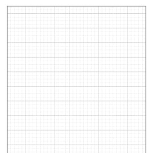 May include: A blank white sheet of graph paper with a black border. The grid is composed of light gray lines forming small squares, ideal for mathematical or scientific diagrams. The paper is rectangular.