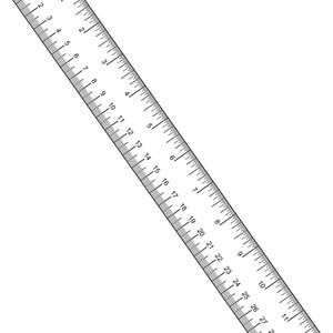 May include: A white ruler with black markings, displaying inches and centimetres. The ruler is 30 cm (12 inches) long, with detailed markings for accurate measurements. Suitable for various tasks, including crafts and education.