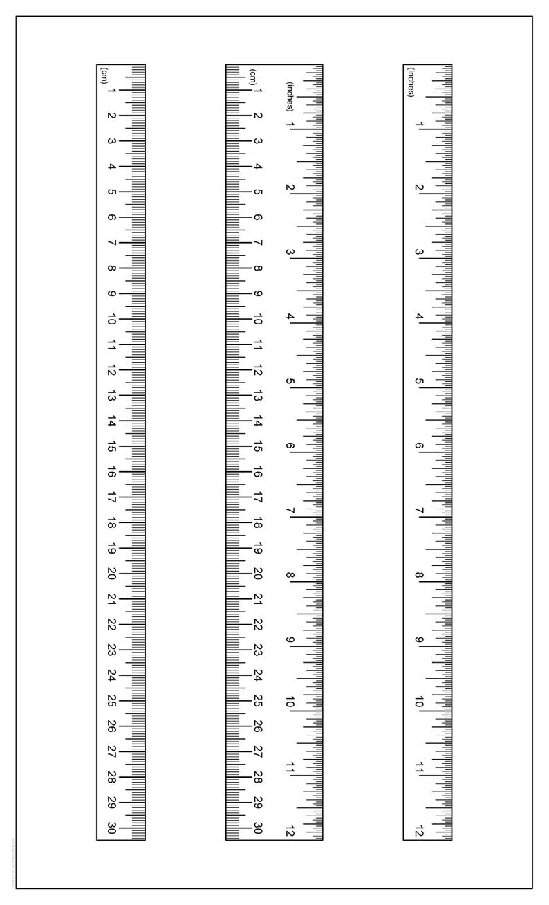 Printable Rulers | English and Metric Measurements Included | PDF | PNG ...