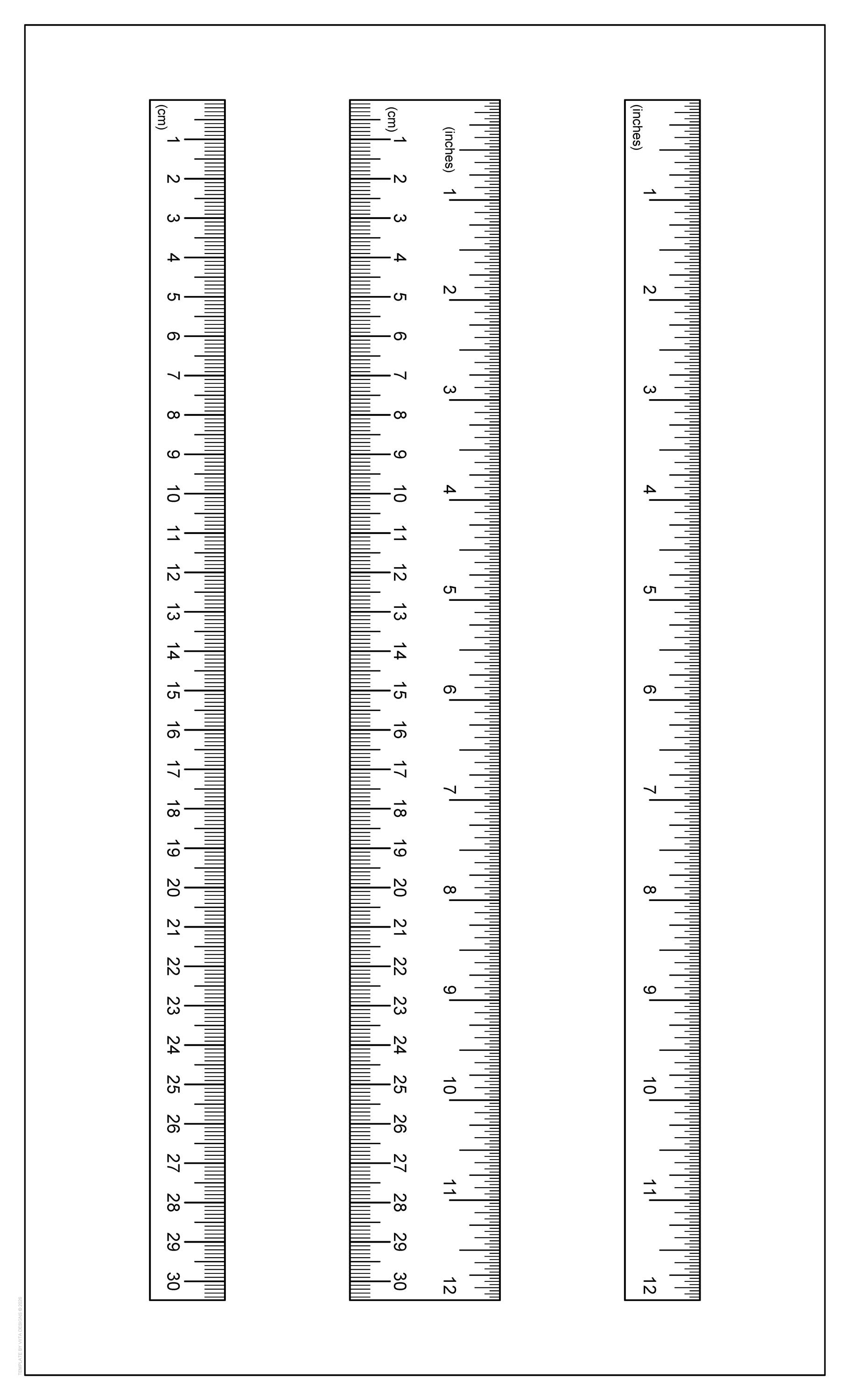 Printable Rulers | English and Metric Measurements Included | PDF | PNG ...