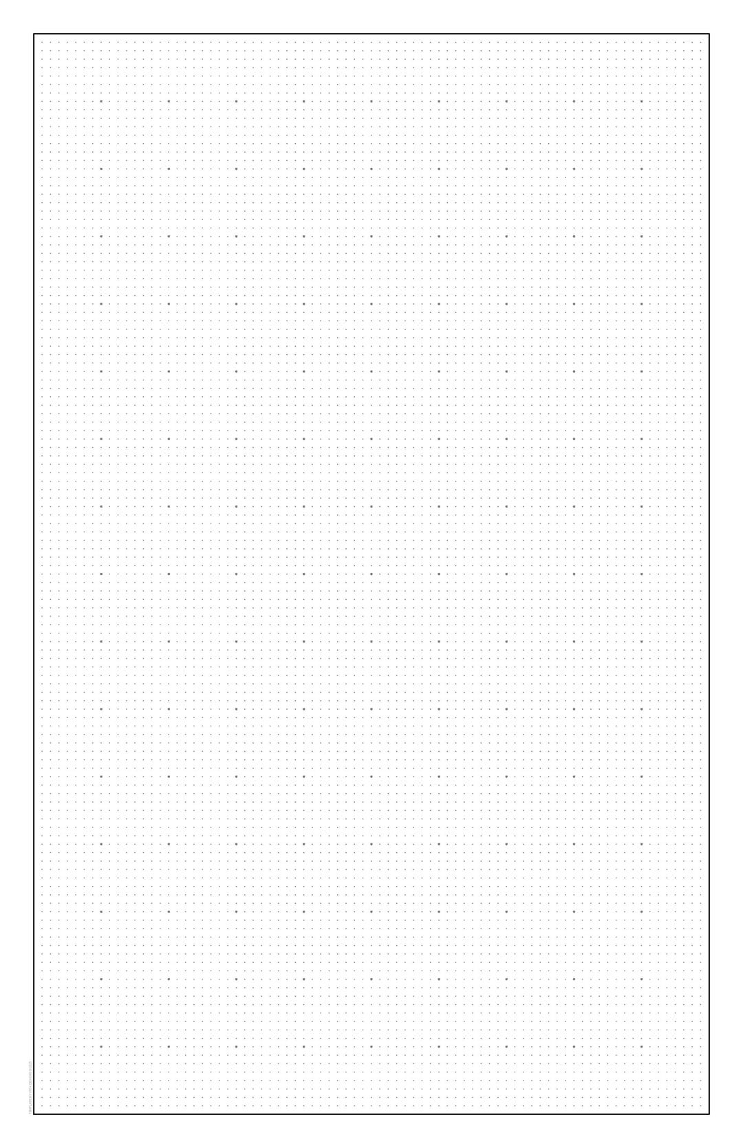 1/8" Dot Grid Template on 11” X 17” Ledger Size | 1/8" Square With ...