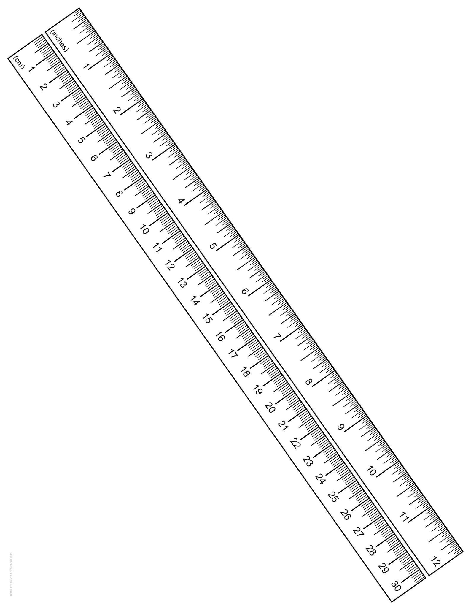 3 Inch Ruler Pdf Printable Rulers | English and Metric Measurements Included | PDF | PNG ...