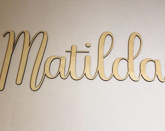 Letrero con nombre personalizado - Recorte de madera personalizado