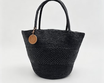 Luxury Raffia Shoulder Tote Bag, Handwoven Crochet Straw Handbag, Slouchy Beach Vacation Bag, Summer Resort Woven Purse for Women