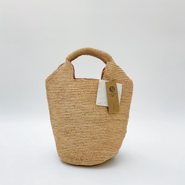 Bolso tote de rafia tejido, bolso de paja tejido a mano, elegante bolso para vacaciones en la playa, bolso de hombro de verano para mujer, regalo para ella