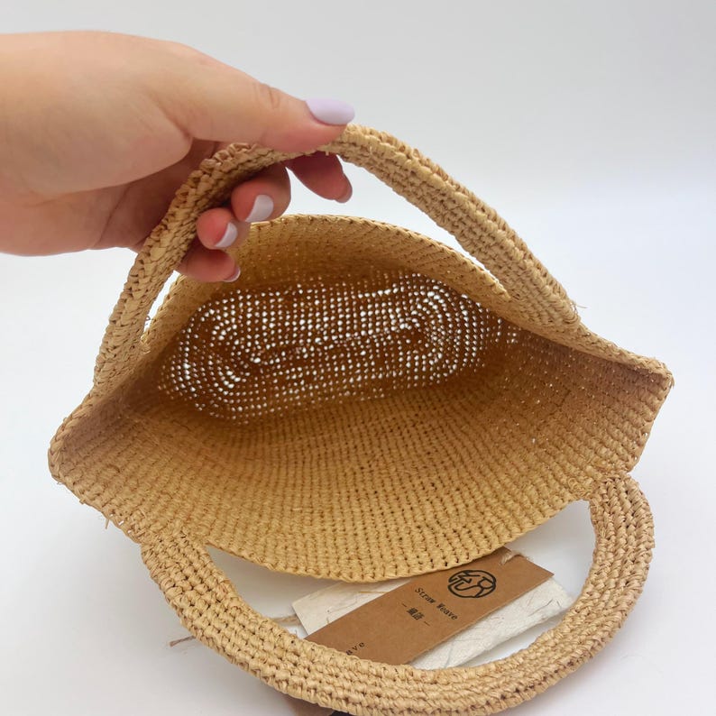 Raffia Straw Clutch, Handwoven Small Handbag, Mini Straw Tote Bag, Beach Everyday Summer Bag, Gift for Her
