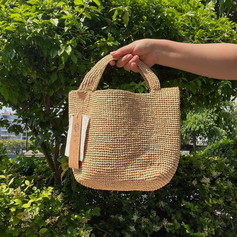 Raffia Straw Clutch, Handwoven Small Handbag, Mini Straw Tote Bag, Beach Everyday Summer Bag, Gift for Her