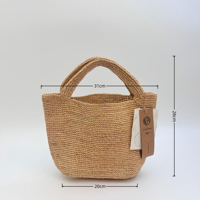 Raffia Straw Clutch, Handwoven Small Handbag, Mini Straw Tote Bag, Beach Everyday Summer Bag, Gift for Her