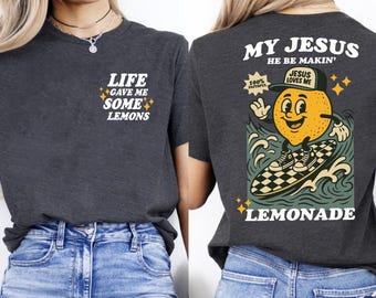 Camiseta "La vida me dio limones", linda camiseta de limonada, camiseta para bebé y niño, linda sudadera cristiana, camiseta para niño, camiseta cristiana de regalo