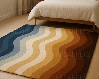 Tapete Retro Wave, estilo anos 70, multicolorido.