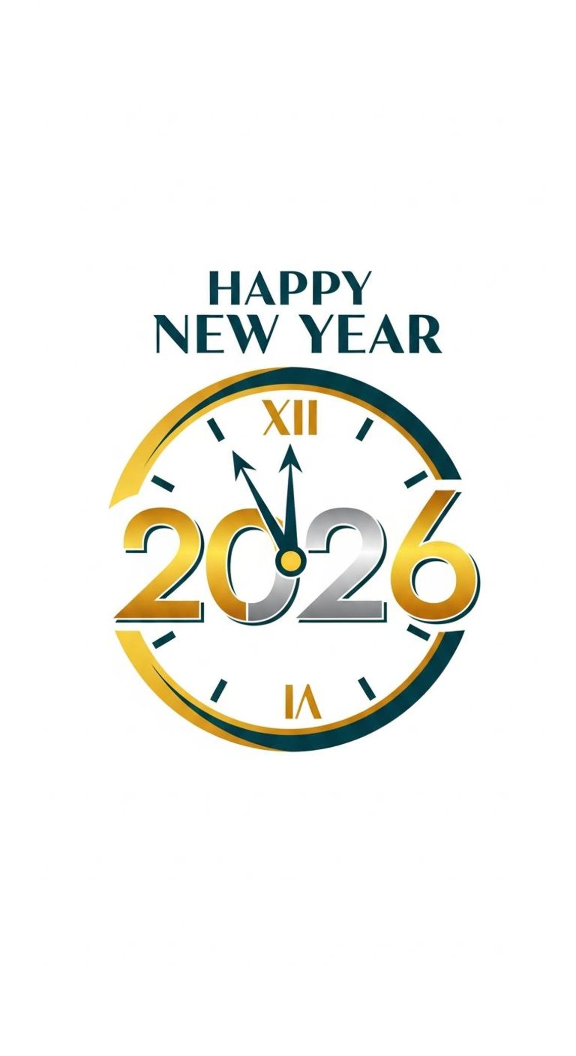 Happy New Year 2026 Clock for Countdown Design PNG Holiday Transparent ...