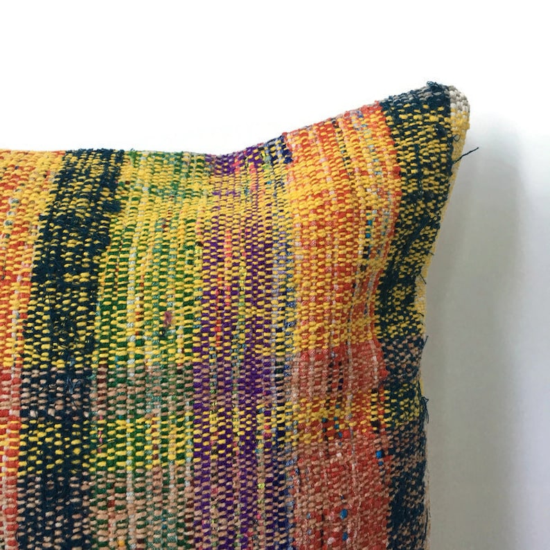 Decorative Pillow Turkish Pillow Yellow Striped Pillow Stripped Pillow Moroccan Pillow
