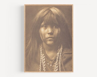 Mosa - Mohave, Edward Curtis Photography, Native America Wall Art, Native America Photography, Vintage Native America Photo.