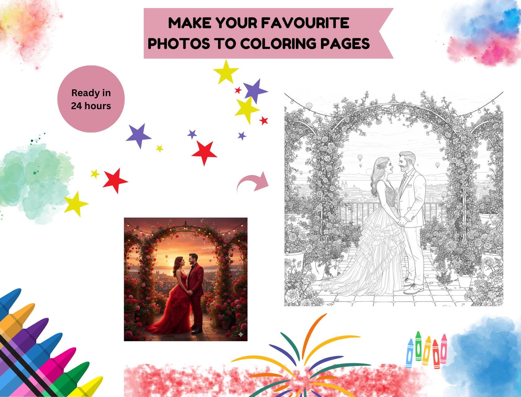 Custom Coloring Book Pages From Photo – Personalized Family & Pet ...