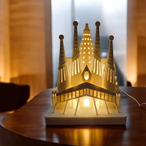 Sagrada Familia Lamp, 3D Printed Accent Light, Modular Luminark Collection