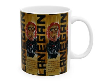 MARK LANEGAN - Taza de cerámica (11 oz, 15 oz), ¡obra de arte original de indigochildpaintsART!