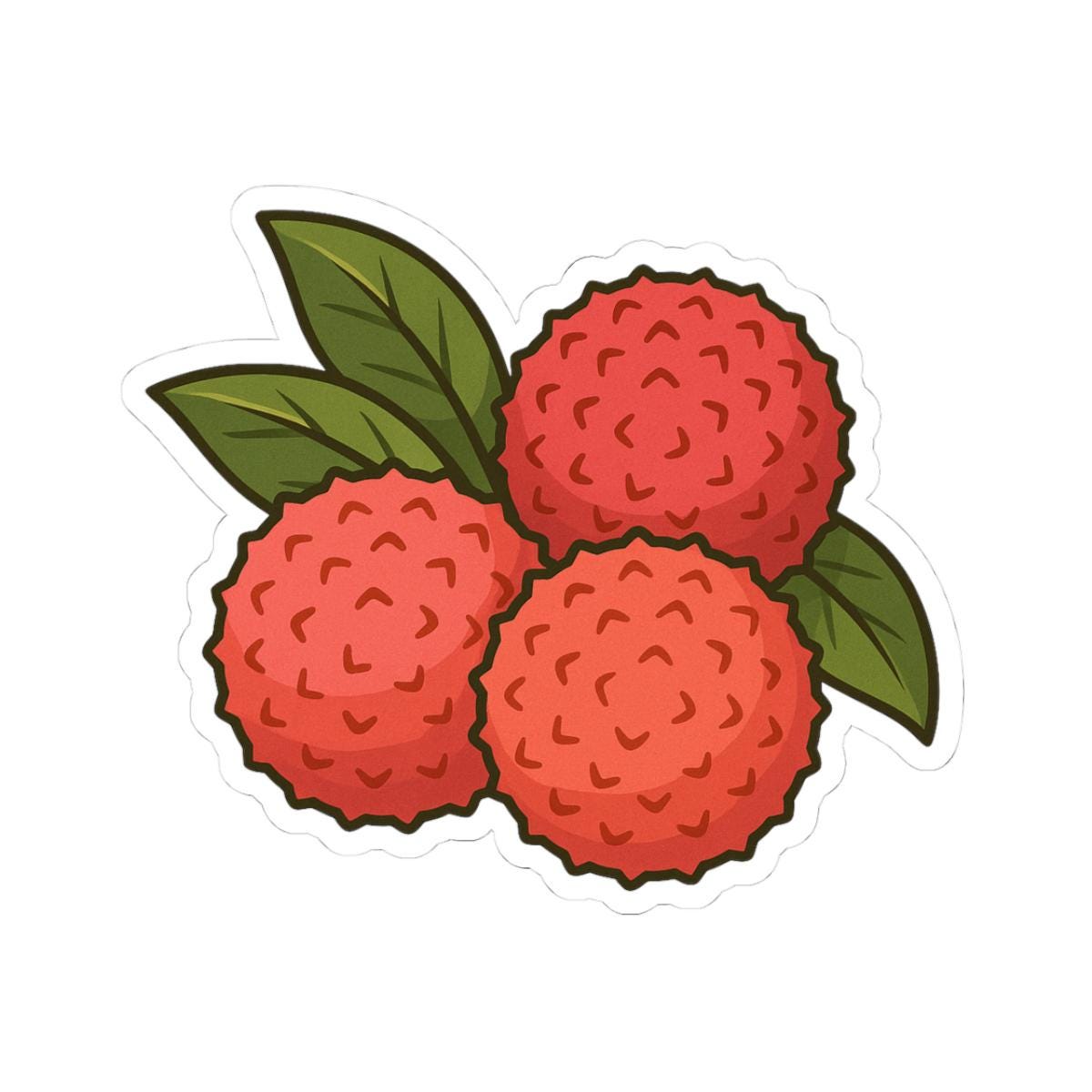 Lychee Fruit Sticker | Glossy Vinyl Decal - Etsy