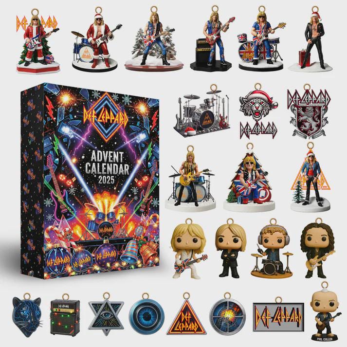 Discover Def Leppard Advent Calendar 2025, 24 Rock Band Mini Gifts & Collectibles, Rock Christmas Countdown Box for Fans