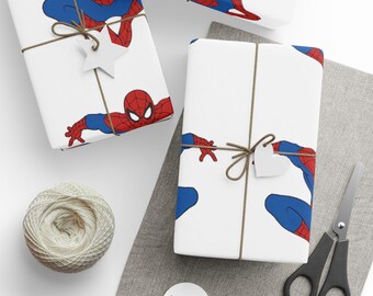 Red Spider Wrapping Paper | Comic Character Repeat Print