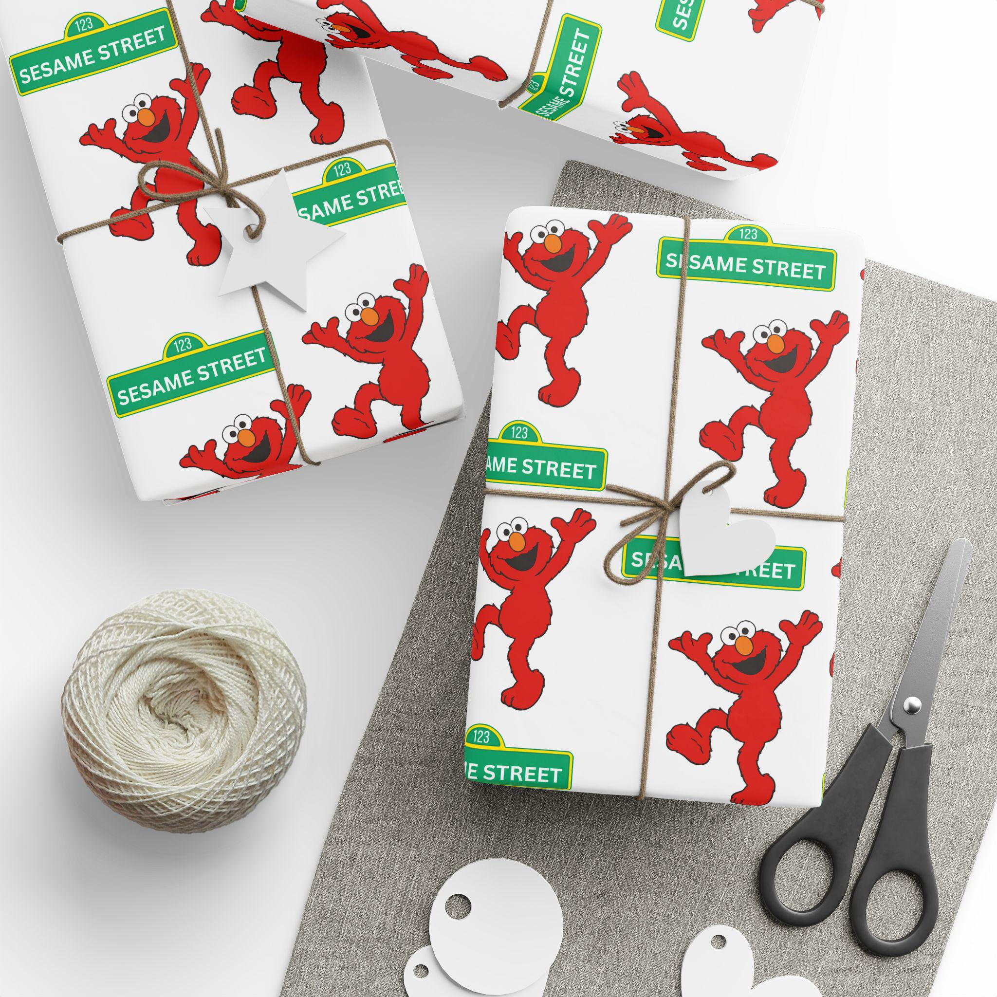 Elmo Wrapping Paper Elmo Sesame Street Pattern Wrapping Paper | Kids Birthday Holiday Wrap ...