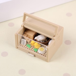 3D Printed Miniature Luding Chicken Breeding Box Set Dollhouse Decor Acrylic Divider Farm Toy Model Diorama Supply PLA Handmade Gift
