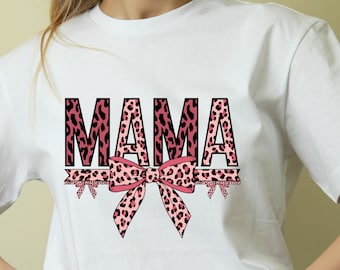 Camiseta de leopardo para mamá, regalo para el Día de la Madre, camiseta para mamá, camiseta retro para mamá, regalo para mamá, camiseta para mamá, camiseta de leopardo para mamá, descarga digital