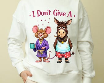 PNG "Me importa un bledo", clipart de burro gracioso, diseño de camiseta sarcástica, descarga digital PNG de sublimación