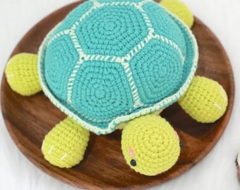 Patrón de crochet de tortuga elegante, patrón de crochet para amigurumi, patrón de crochet hecho a mano, patrón de crochet de tortuga, patrón de crochet en PDF