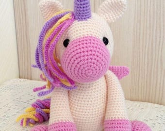 Patrón de crochet de unicornio mágico, patrón de amigurumi de unicornio, patrón de crochet fácil de unicornio, unicornio amigurumi de crochet, descarga digital PDF