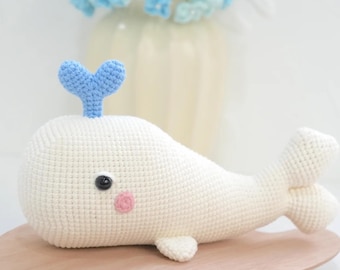 No Sew Whale Crochet Pattern, Whale Crochet Pattern, Amigurumi Whale Shark, Instant Digital download PDF