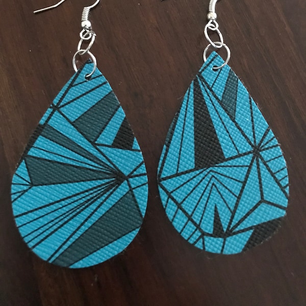 Geo Teardrop Earrings