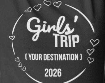 T-shirt med hjärtmotiv för flickor | Personlig destination 2026