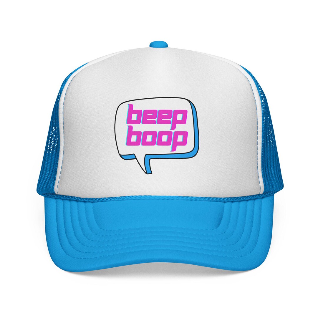 Beep Boop Speech Bubble Trucker Cap | Retro Pixel Text - Etsy