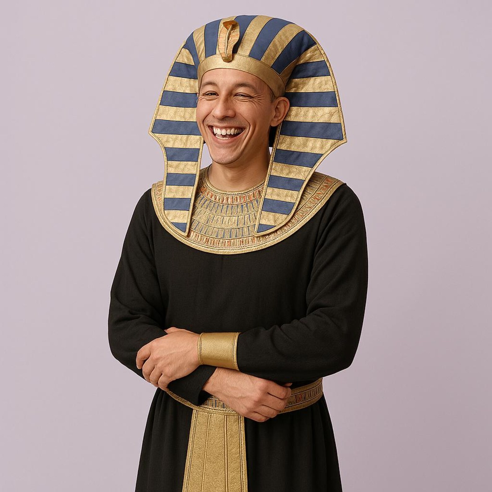 Gold Pharaoh King Tut Mask Headdress Nicky Bigs Cosplay Costume - Etsy