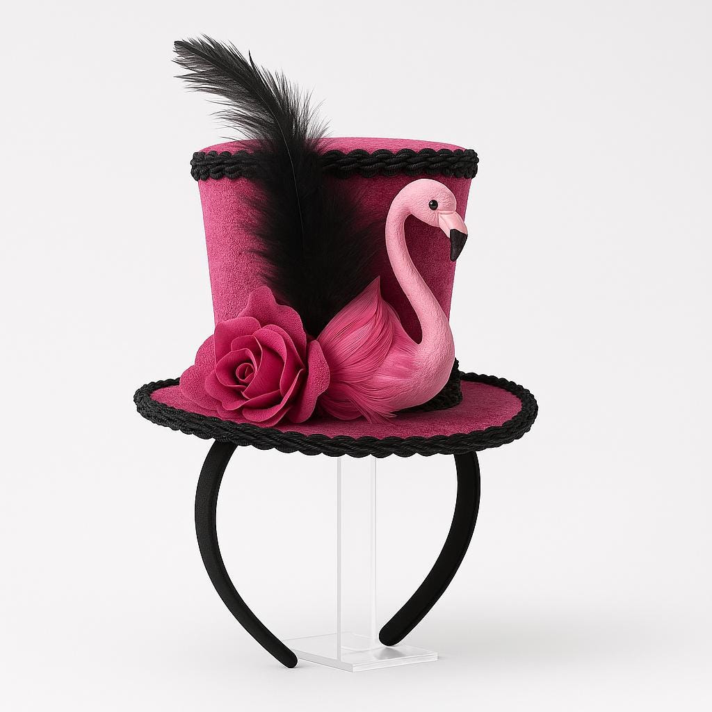 Pnk Flamngo Headpece, Headband Flamngo, Head Decoraton Accessores - View #5