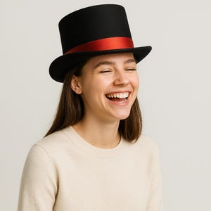Jack Ripper Day Of The Dead Top Hat - Black Ringmaster / Lion Tamer Costume Hat (One Size)