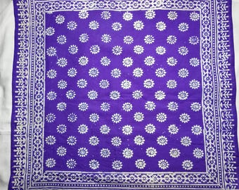 Hand Block Print Bandana for Women & Men, Soft Cotton Head Scarf, Hair Accessory, Gift for her him,Handmade Indian Bandana,Hair Wrap,scarves