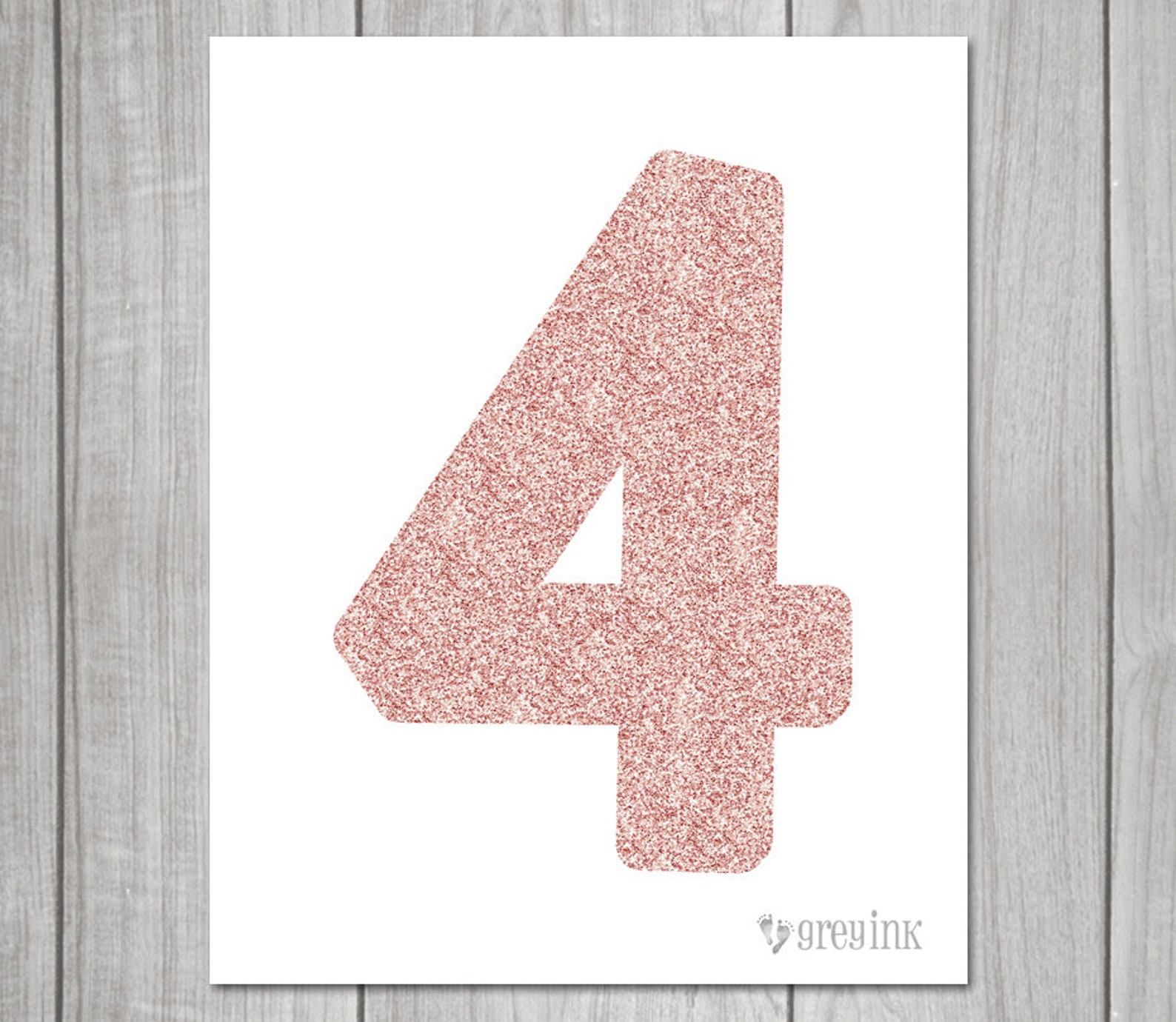 Rose Gold Glitter Number Sign Back to School Signs - Etsy