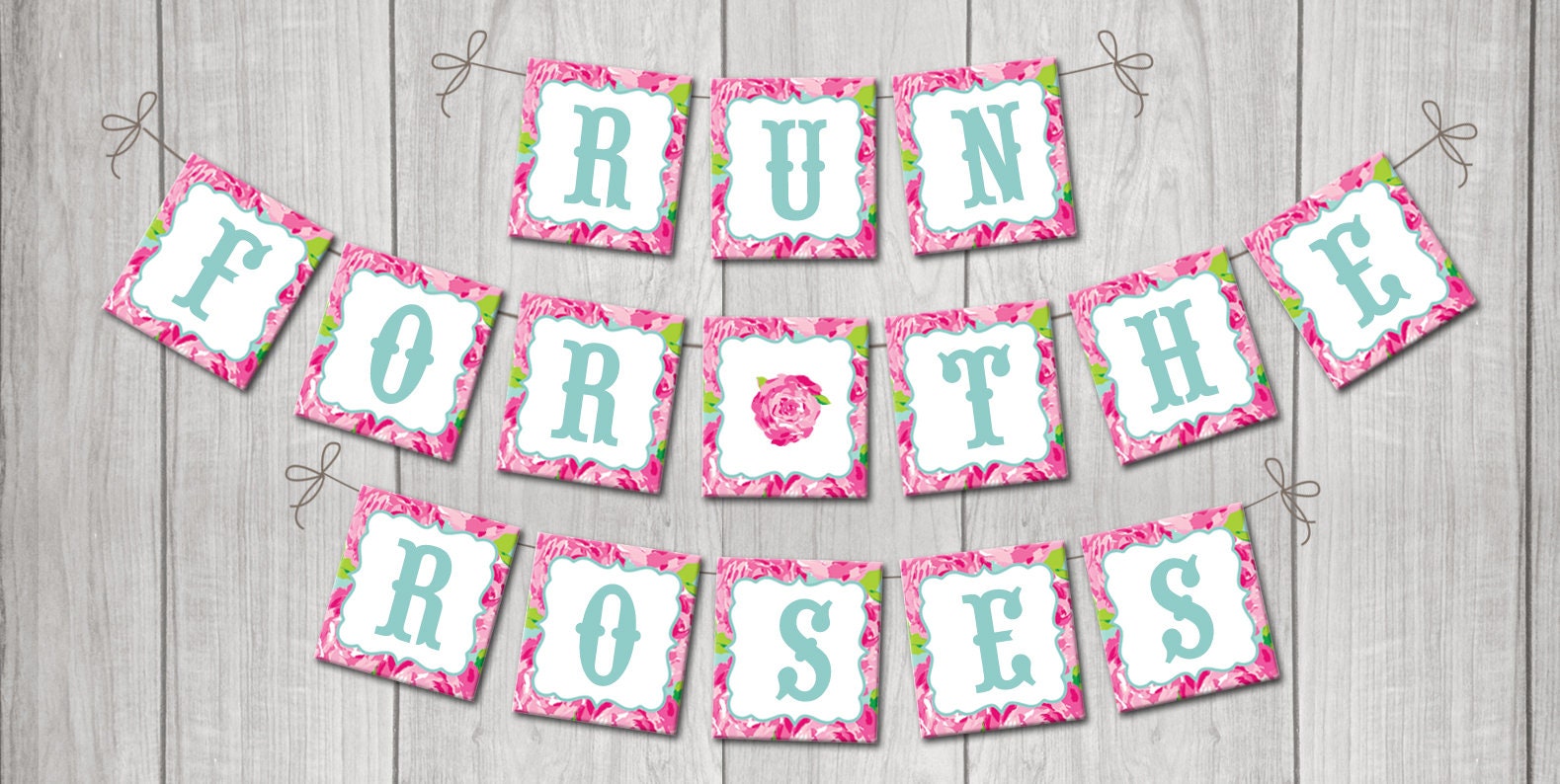 Run for the Roses Derby Printable Banner INSTANT DOWNLOAD | Etsy
