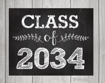 Class of 2034 - Back to School - Teacher Signs - First Day of School Sign- Teacher Signs