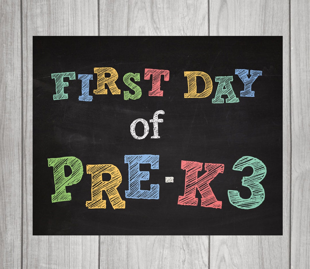 PRE-K3 Chalkboard Signs First Day & Last Day 2 Signs Included - Etsy